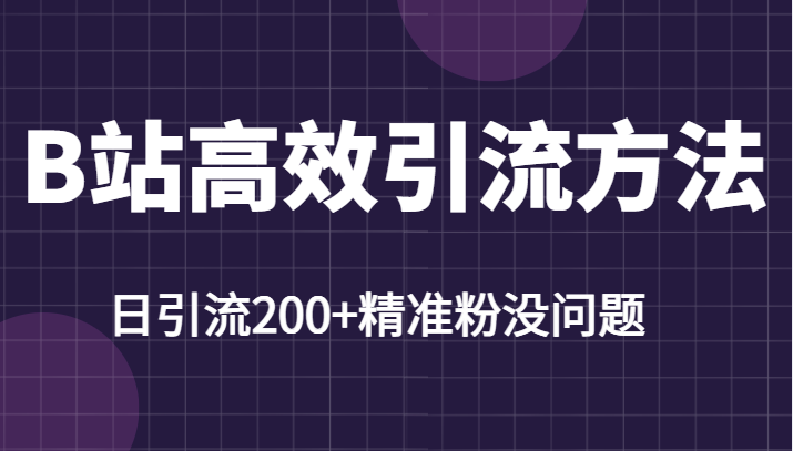 B站高效引流方法,学会这一招,日引流200+精准粉没任何问题